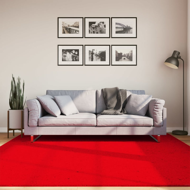 Load image into Gallery viewer, Vidaxl vloerkleed huarte laagpolig zacht wasbaar 200x200 cm rood