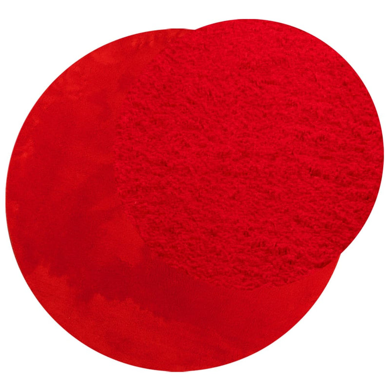 Chargez l'image dans la visionneuse de la galerie, VidaXL Vloerkleed HUARTE laagpolig zacht wasbaar Ø 160 cm rood