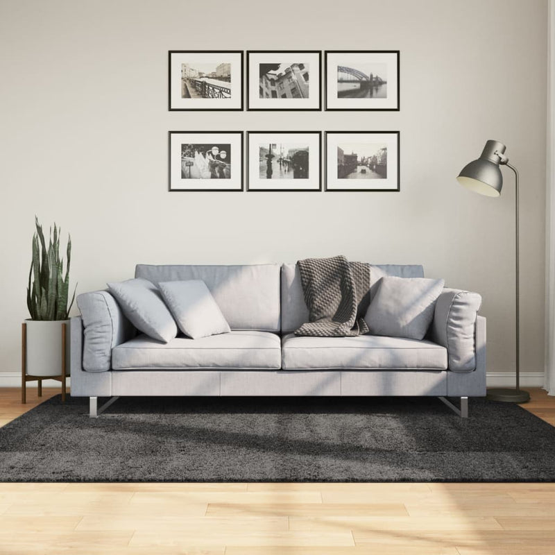 Load image into Gallery viewer, Vidaxl vloerkleed pamplona shaggy hoogpolig 140x200 cm antraciet
