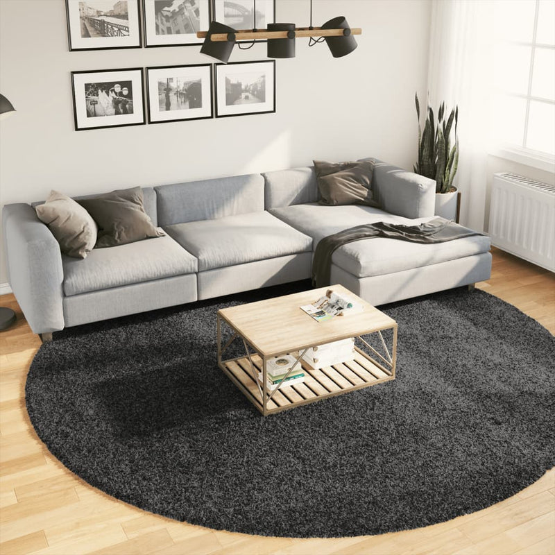 Load image into Gallery viewer, Vidaxl vloerkleed pamplona shaggy hoogpolig modern ø 280 cm antraciet