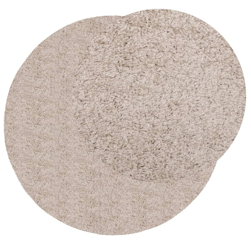 Load image into Gallery viewer, Vidaxl vloerkleed pamplona shaggy hoogpolig modern ø 120 cm beige