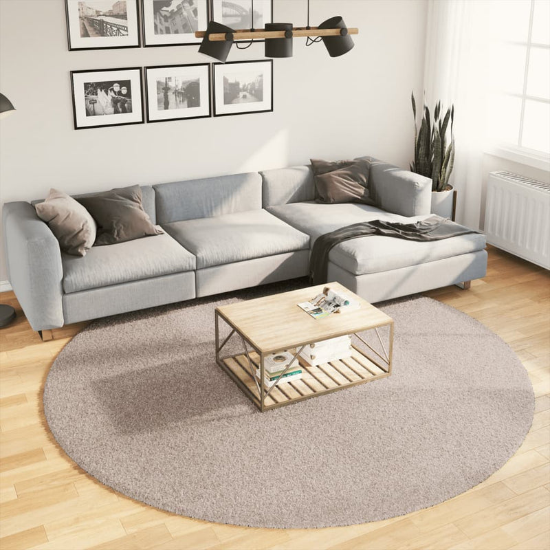 Load image into Gallery viewer, Vidaxl vloerkleed pamplona shaggy hoogpolig modern ø 240 cm beige