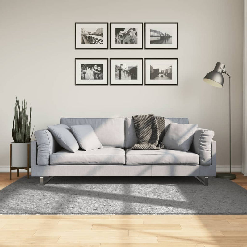 Load image into Gallery viewer, Vidaxl vloerkleed pamplona shaggy hoogpolig modern 140x200 cm grijs