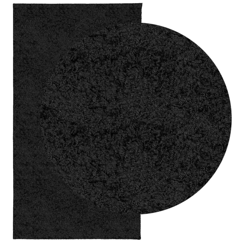 Load image into Gallery viewer, Vidaxl vloerkleed pamplona shaggy hoogpolig modern 80x150 cm zwart