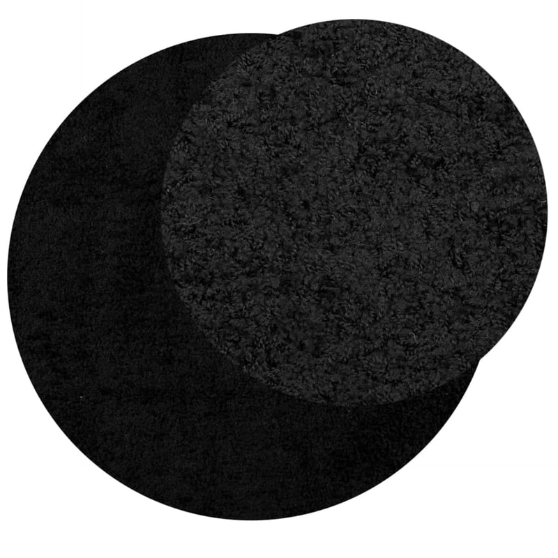 Load image into Gallery viewer, Vidaxl vloerkleed pamplona shaggy hoogpolig modern ø 160 cm zwart