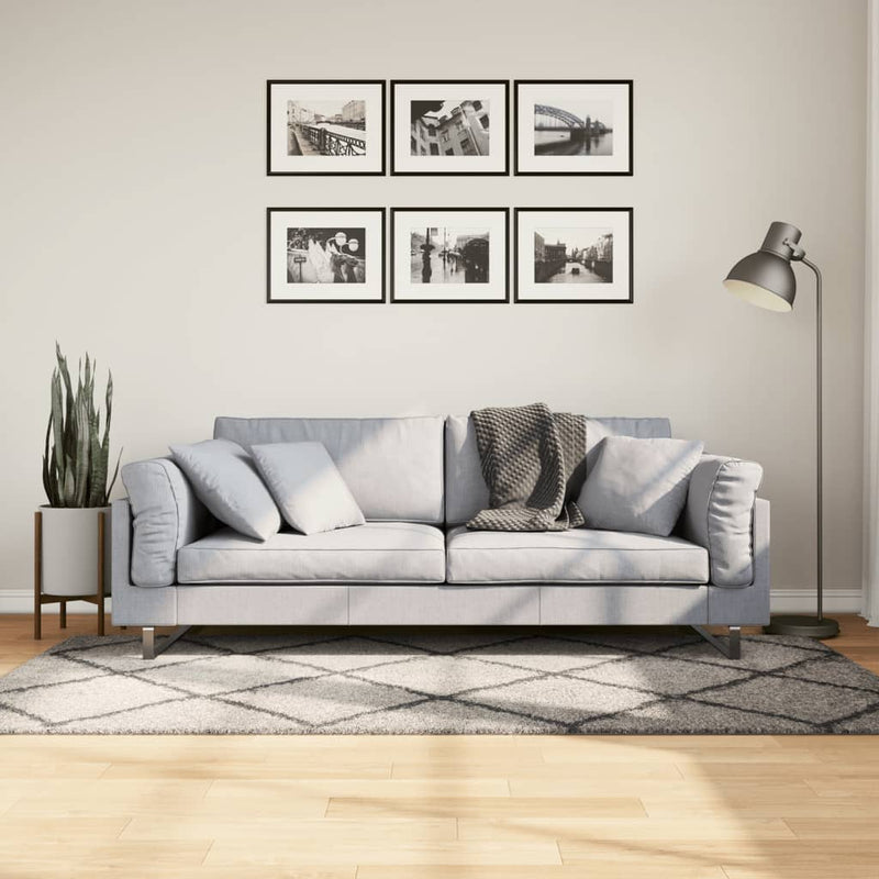 Chargez l'image dans la visionneuse de la galerie, Vidaxl vloerkleed pamplona shaggy hoogpolig 100x200 cm beige antraciet