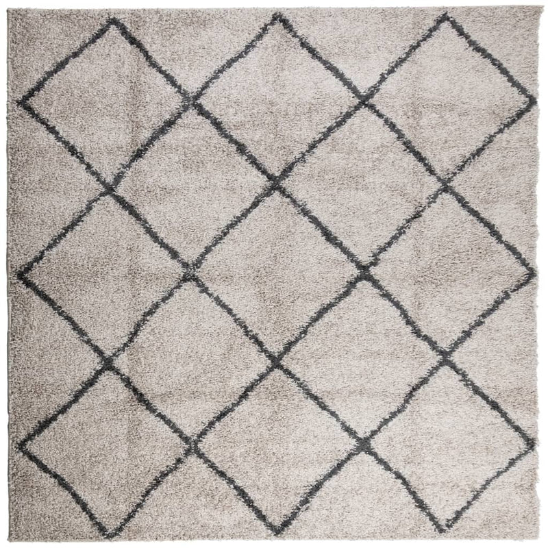 Load image into Gallery viewer, Vidaxl vloerkleed pamplona shaggy hoogpolig 120x120 cm beige antraciet