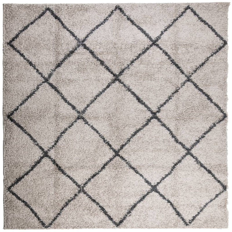 Load image into Gallery viewer, Vidaxl vloerkleed pamplona shaggy hoogpolig 160x160 cm beige antraciet