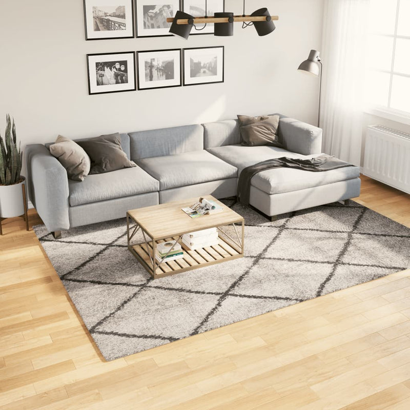 Load image into Gallery viewer, Vidaxl vloerkleed pamplona shaggy hoogpolig 200x280 cm beige antraciet