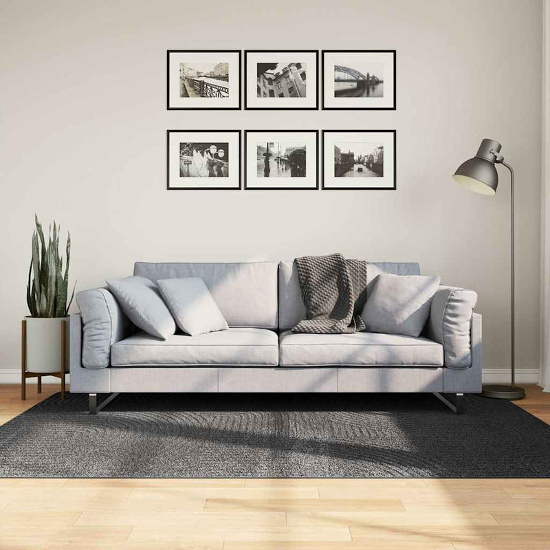 Load image into Gallery viewer, Vidaxl vloerkleed iza laagpolig scandinavisch 140x200 cm antraciet