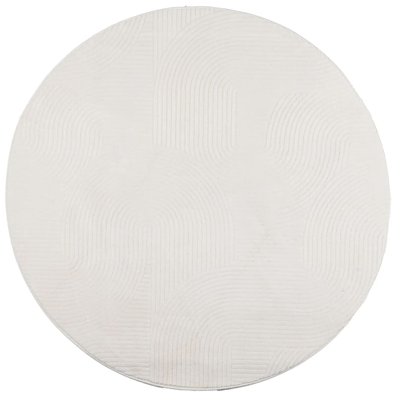 Load image into Gallery viewer, Vidaxl vloerkleed iza laagpolig scandinavisch ø 100 cm crèmekleurig