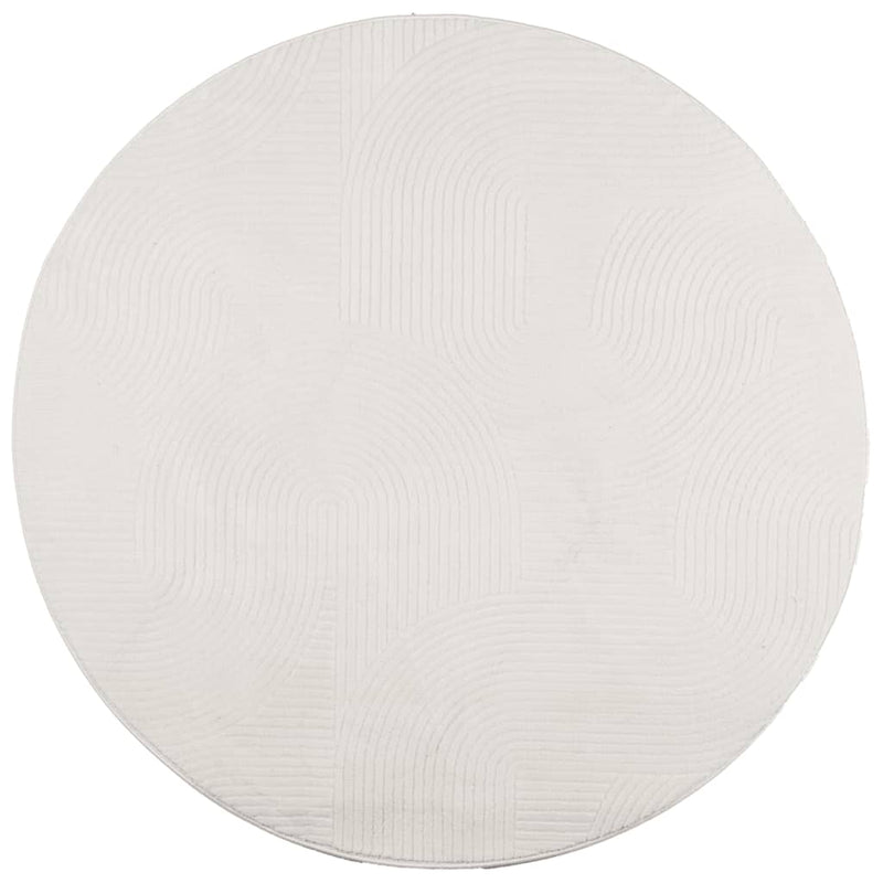 Load image into Gallery viewer, Vidaxl vloerkleed iza laagpolig scandinavisch ø 160 cm crèmekleurig