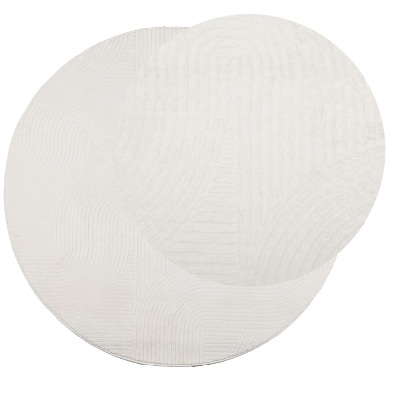 Load image into Gallery viewer, Vidaxl vloerkleed iza laagpolig scandinavisch ø 200 cm crèmekleurig