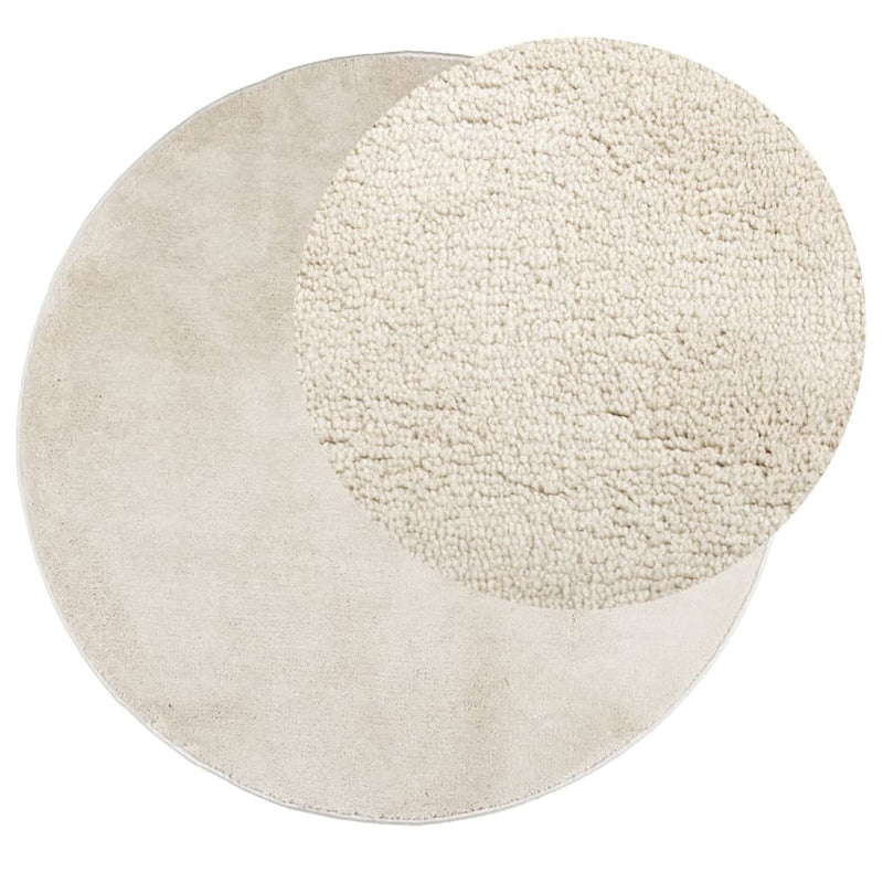Load image into Gallery viewer, VidaXL Vloerkleed OVIEDO laagpolig Ø 200 cm beige