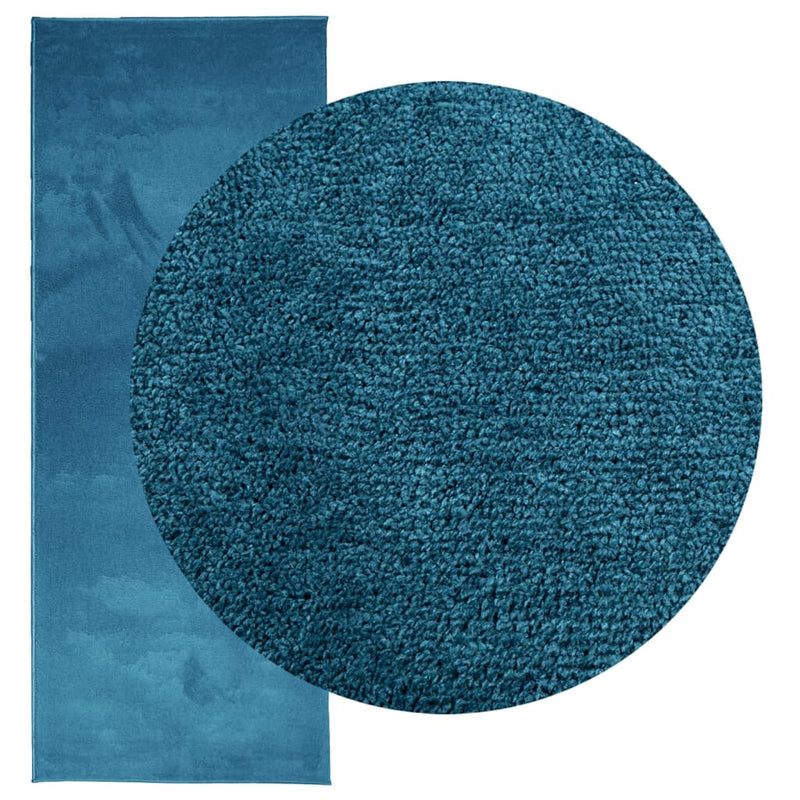 Afbeelding laden in galerijviewer, Vidaxl vloerkleed oviedo laagpolig 80x200 cm turquoise