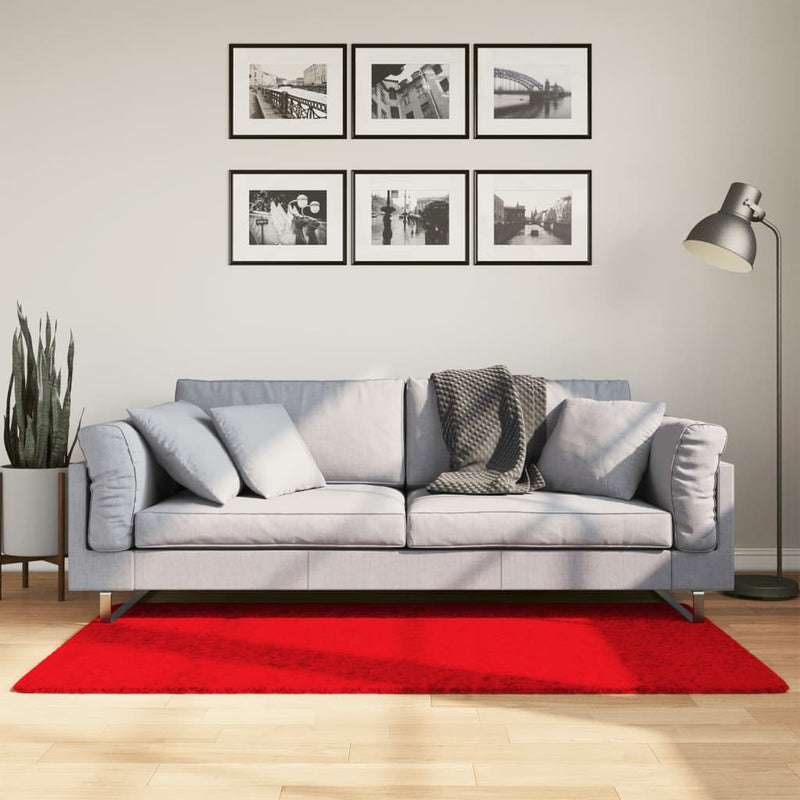 Load image into Gallery viewer, Vidaxl vloerkleed oviedo laagpolig 80x150 cm rood