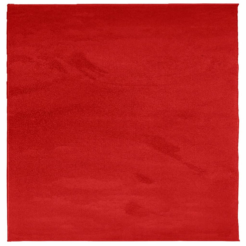 Load image into Gallery viewer, Vidaxl vloerkleed oviedo laagpolig 160x160 cm rood
