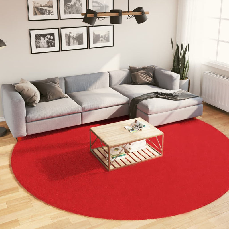 Load image into Gallery viewer, VidaXL Vloerkleed OVIEDO laagpolig Ø 280 cm rood
