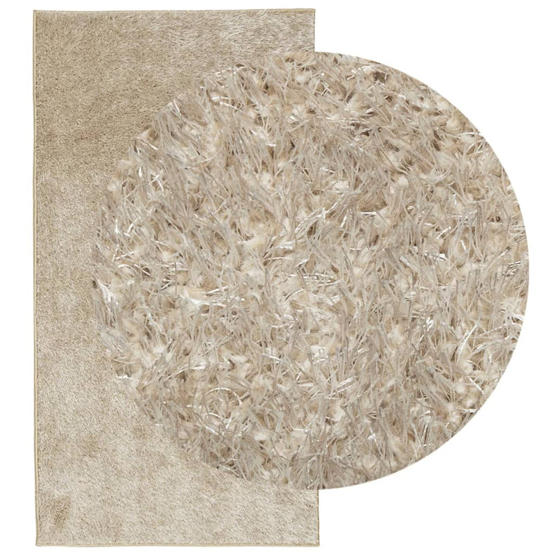 Load image into Gallery viewer, Vidaxl vloerkleed istan hoogpolig glanzend 80x150 cm beige