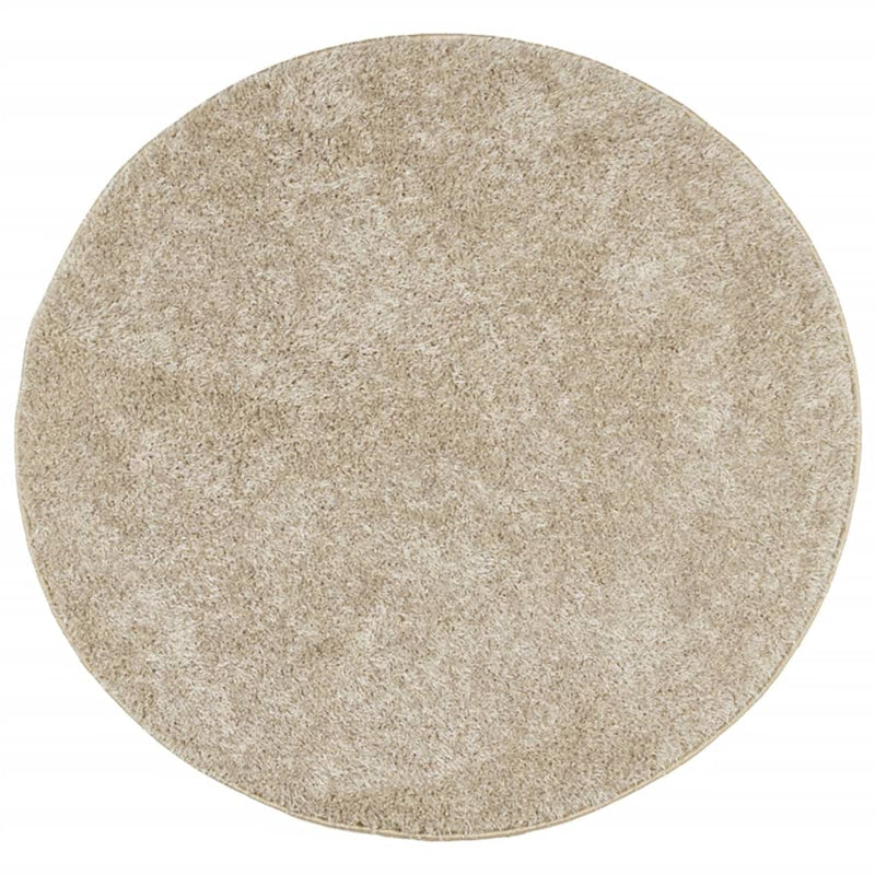 Load image into Gallery viewer, Vidaxl vloerkleed istan hoogpolig glanzend ø 160 cm beige