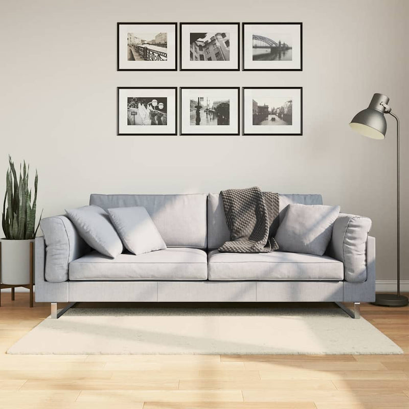 Load image into Gallery viewer, Vidaxl vloerkleed istan hoogpolig glanzend 80x150 cm crèmekleurig