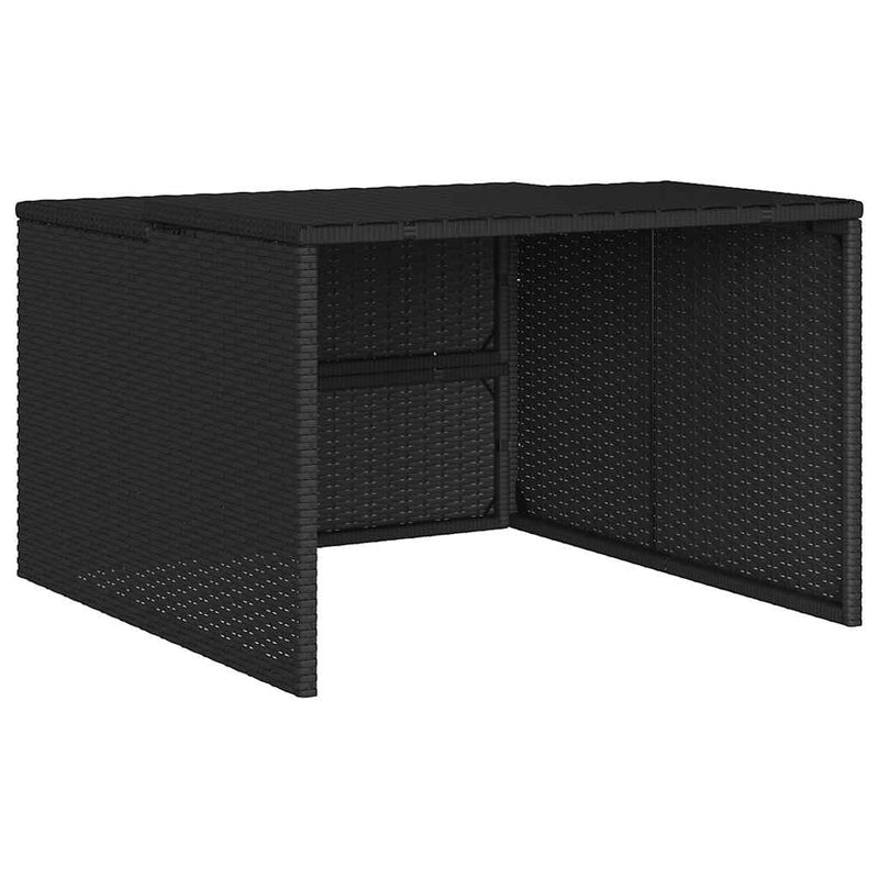 Laden Sie das Bild in Galerie -Viewer, Vidaxl garage voor robotmaaier 86x90x52 57 cm poly rattan zwart