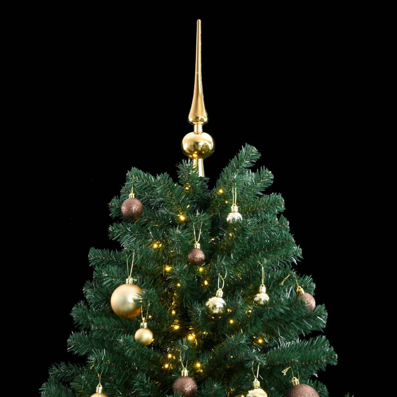 Load image into Gallery viewer, VidaXL Kunstkerstboom met scharnieren 300 LED's en kerstballen 180 cm