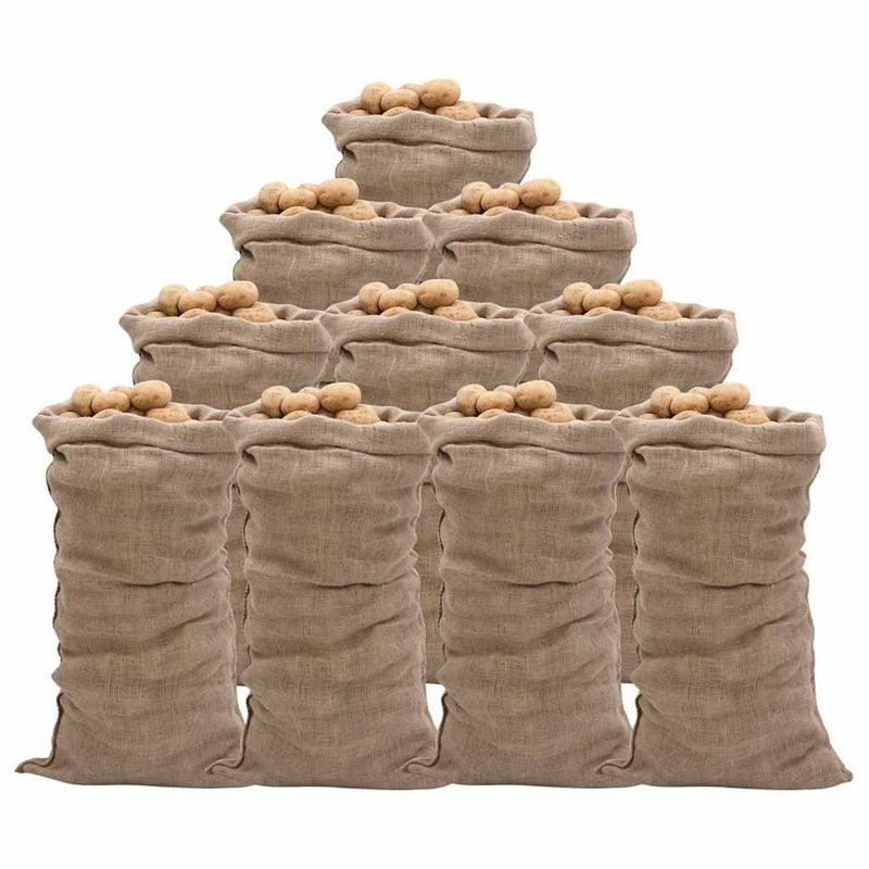 Load image into Gallery viewer, Vidaxl jutezakken 10 stuks 220 g m² 65x135 cm 100% jute