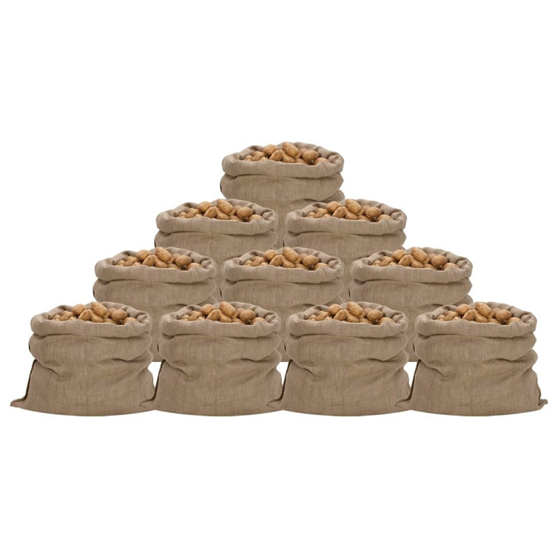 Load image into Gallery viewer, Vidaxl jutezakken 10 stuks 340 g m² 100x110 cm 100% jute