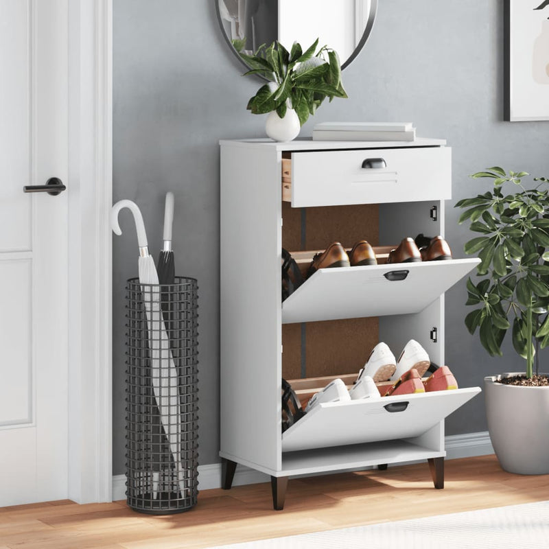 Load image into Gallery viewer, Vidaxl schoenenkast viken bewerkt hout wit