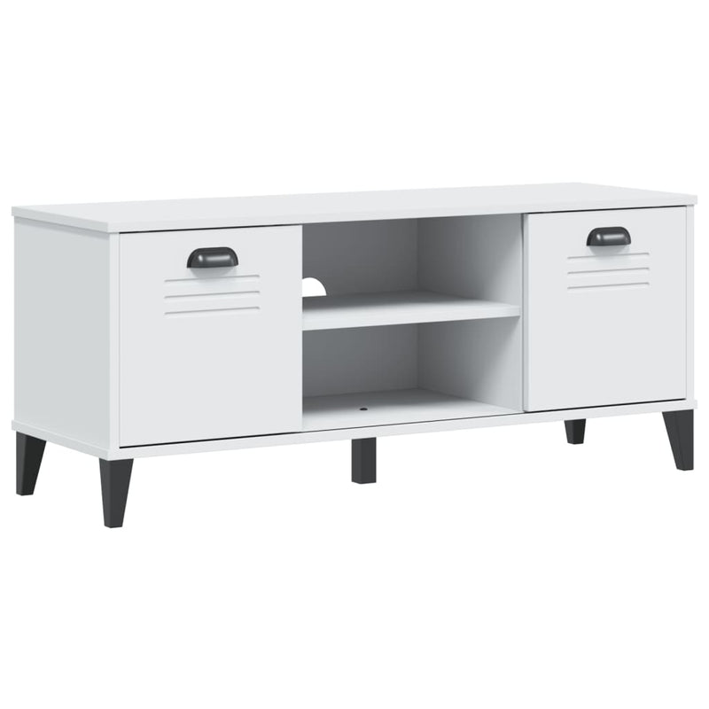 Load image into Gallery viewer, Vidaxl schoenenbank viken 106x35x45 cm bewerkt hout wit