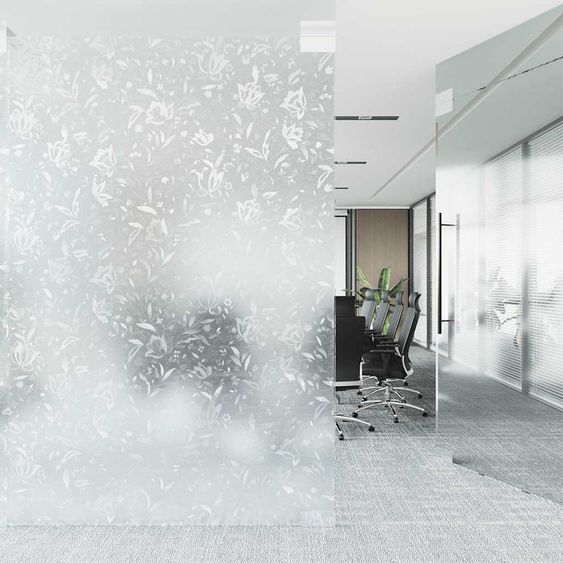 Load image into Gallery viewer, Vidaxl raamfolie bloemenpatroon mat 90x500 cm pvc