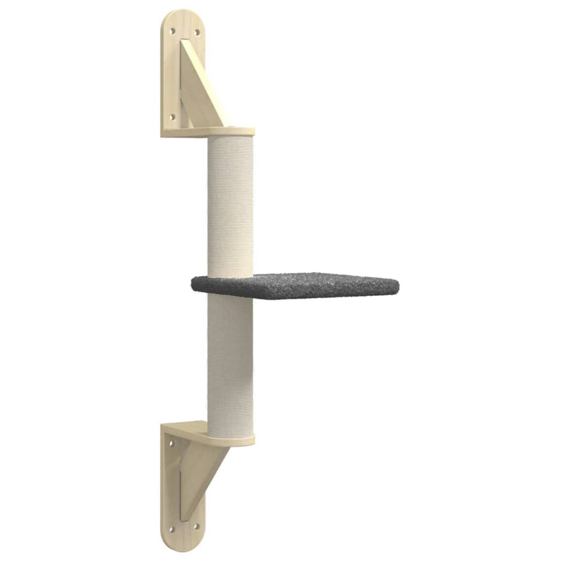 Load image into Gallery viewer, Vidaxl kattenmeubel wandgemonteerd met krabpaal 85,5 cm donkergrijs