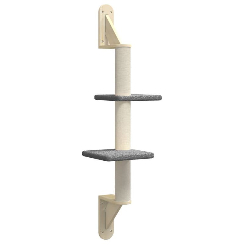 Load image into Gallery viewer, Vidaxl kattenmeubel wandgemonteerd met krabpaal 108 cm donkergrijs