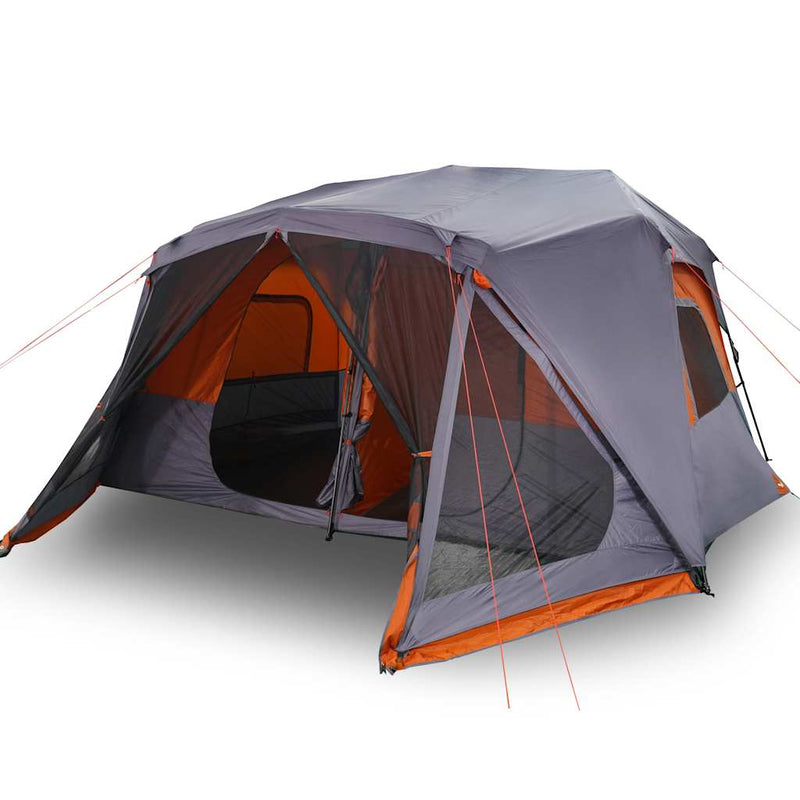 Load image into Gallery viewer, Vidaxl tent 10-persoons waterdicht snelontgrendeling grijs en oranje