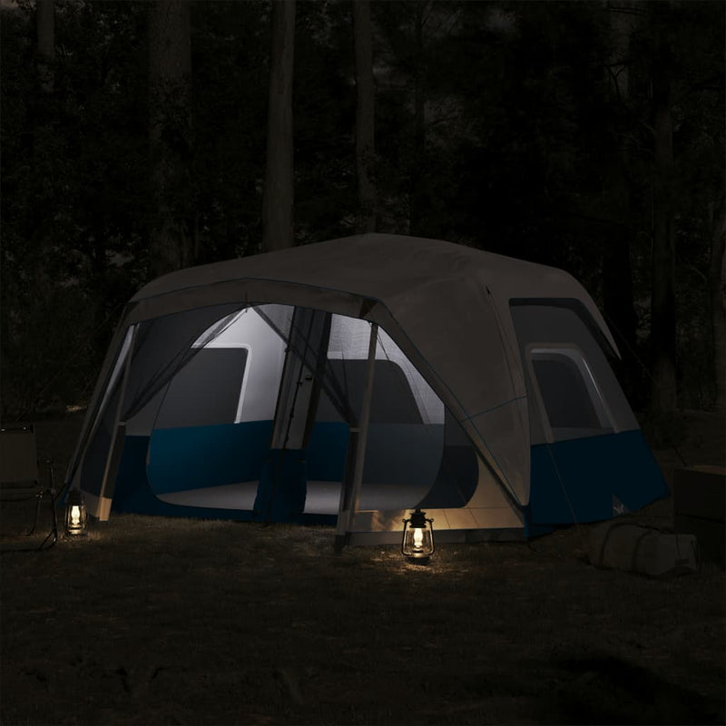 Load image into Gallery viewer, Vidaxl tent met led 10-persoons snelontgrendeling lichtblauw