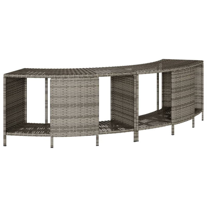 Load image into Gallery viewer, Vidaxl opbergschappen voor hottub 2 st poly rattan grijs