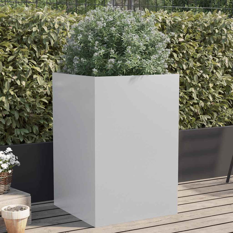 Load image into Gallery viewer, Vidaxl plantenbak 52x48x75 cm gegalvaniseerd staal zilverkleurig