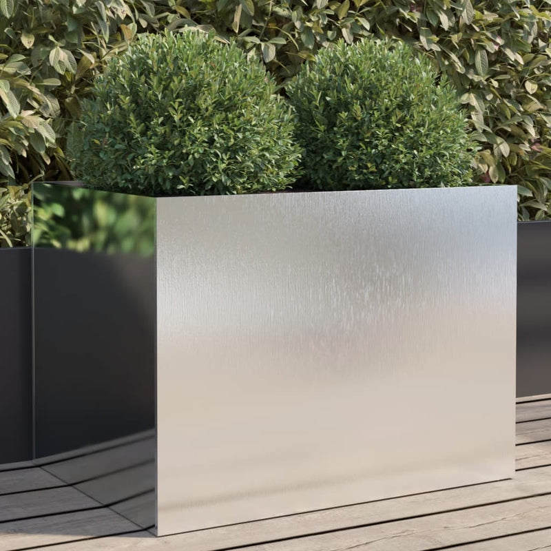 Load image into Gallery viewer, Vidaxl plantenbak 62x47x46 cm roestvrij staal zilverkleurig
