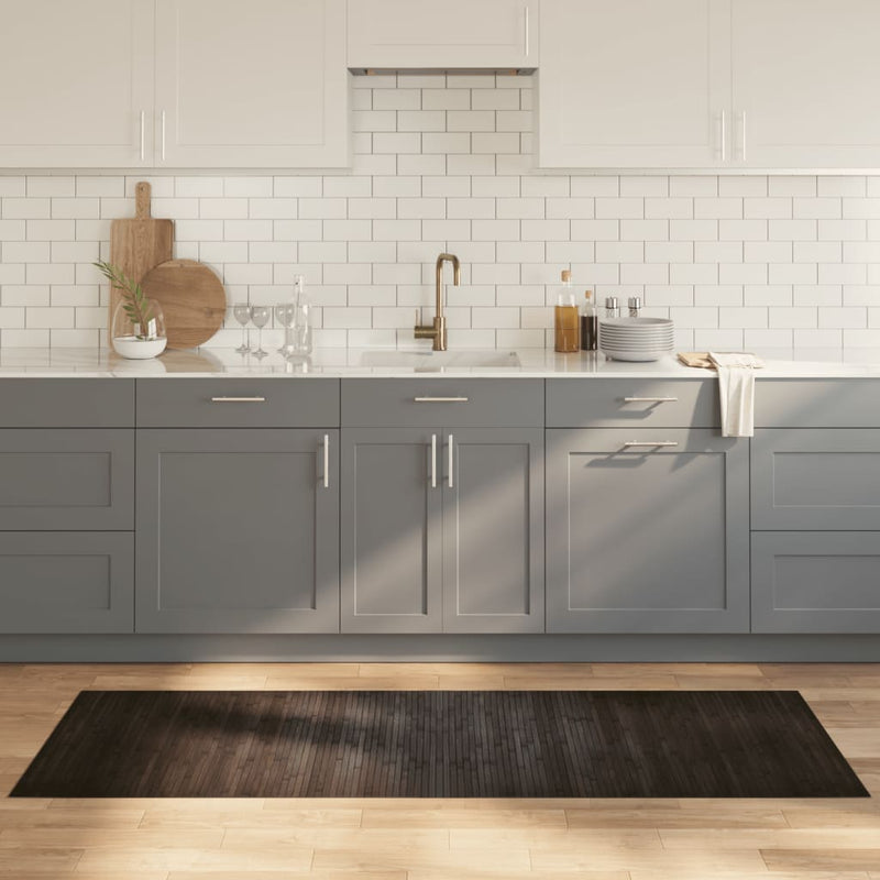 Load image into Gallery viewer, VidaXL Vloerkleed rechthoekig 70x200 cm bamboe donkerbruin