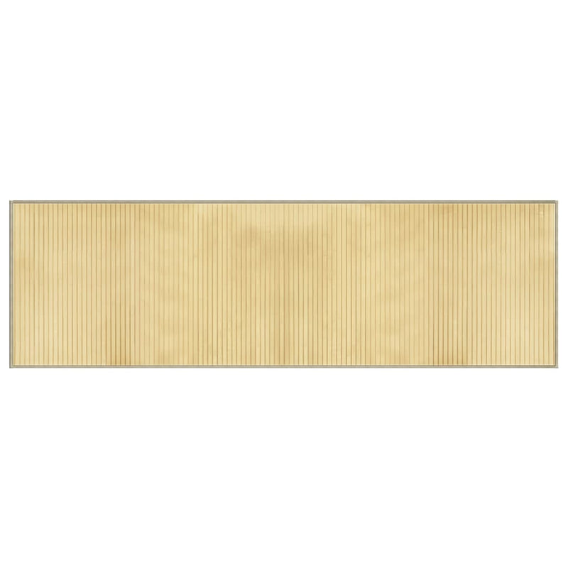 Cargue la imagen en el visor de la galería, Vidaxl vloerkleed rechthoekig 60x200 cm bamboe lichtnaturel