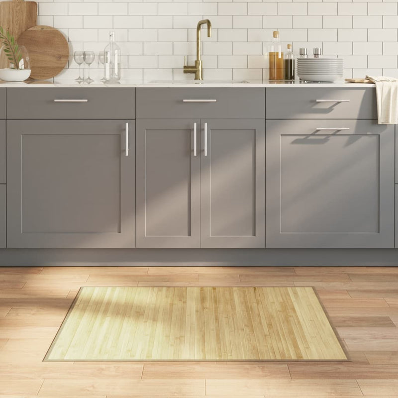 Load image into Gallery viewer, Vidaxl vloerkleed rechthoekig 70x100 cm bamboe lichtnaturel