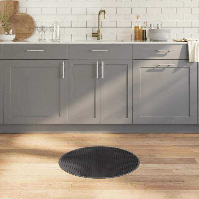 Chargez l'image dans la visionneuse de la galerie, Vidaxl vloerkleed rond 60 cm bamboe grijs