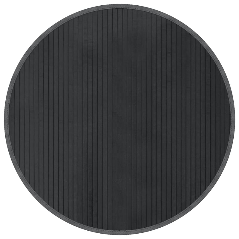 Load image into Gallery viewer, Vidaxl vloerkleed rond 80 cm bamboe grijs