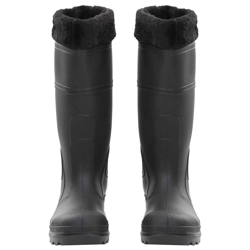 Load image into Gallery viewer, VidaXL Regenlaarzen met verwijderbare sokken maat 40 PVC zwart