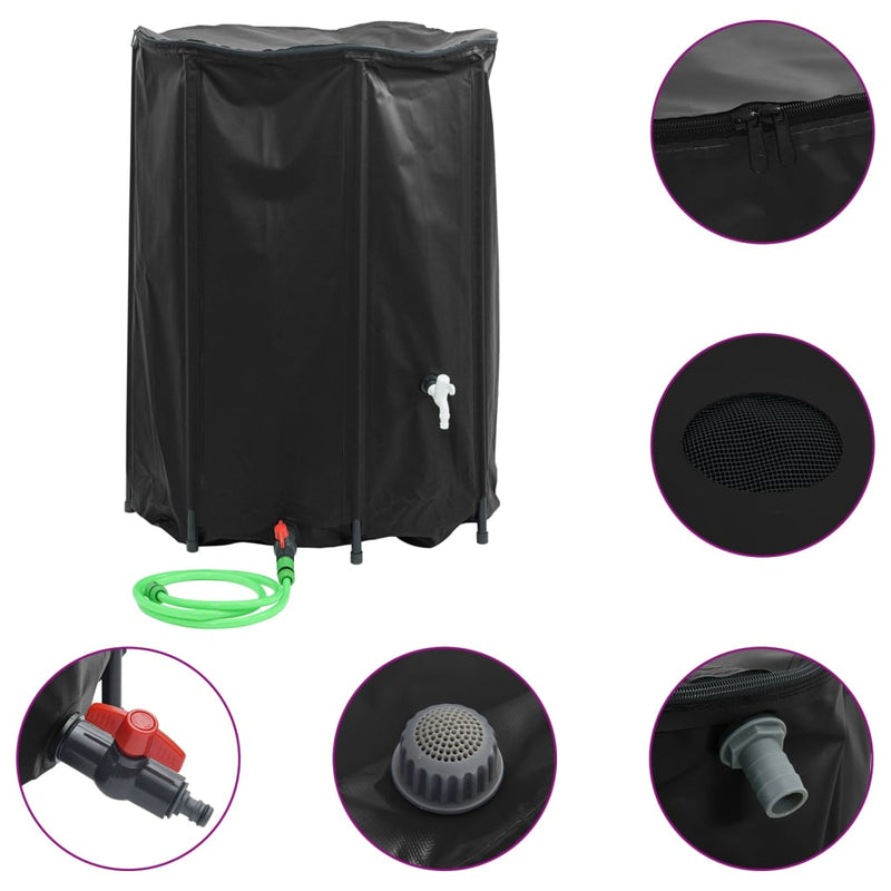 Load image into Gallery viewer, Vidaxl watertank met kraan opvouwbaar 1350 l pvc