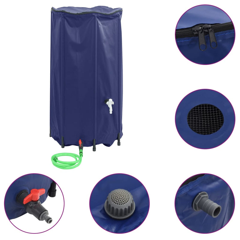 Afbeelding laden in galerijviewer, Vidaxl watertank met kraan opvouwbaar 380 l pvc