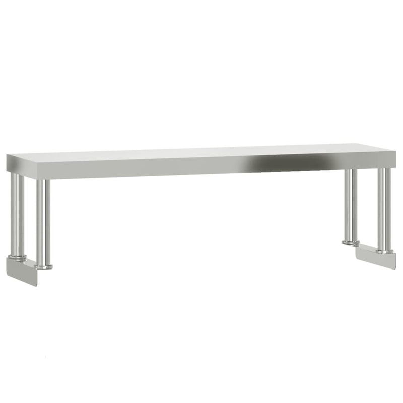 Afbeelding laden in galerijviewer, Vidaxl verhoging voor werktafel 110x30x35 cm roestvrij staal