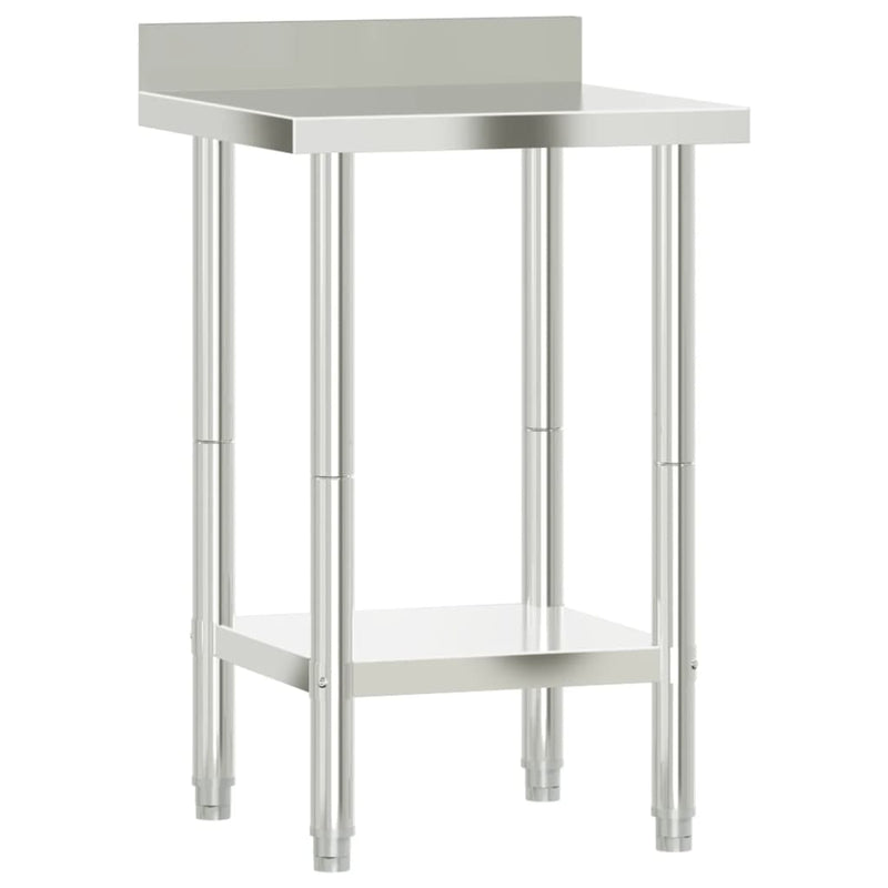 Load image into Gallery viewer, Vidaxl keukenwerktafel met spatscherm 55x55x93 cm roestvrij staal