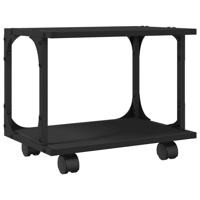 Load image into Gallery viewer, VidaXL Printerkastje 2-laags 41x28x33,5 cm bewerkt hout zwart